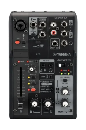 Più Venduto Yamaha Ag03Mk2 Mixer 3 Canali Live Streaming con Usb ed Interfaccia Audio