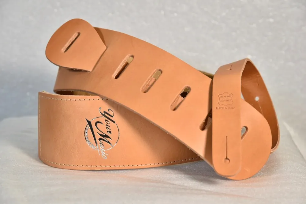 Compra Adesso Your Music Tracolla 7 Cm In Cuoio Imbottita Avana Made In Italy