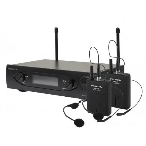 Offerta Speciale Proel Wm101Dh Doppio Radiomicrofono Headset Wireless