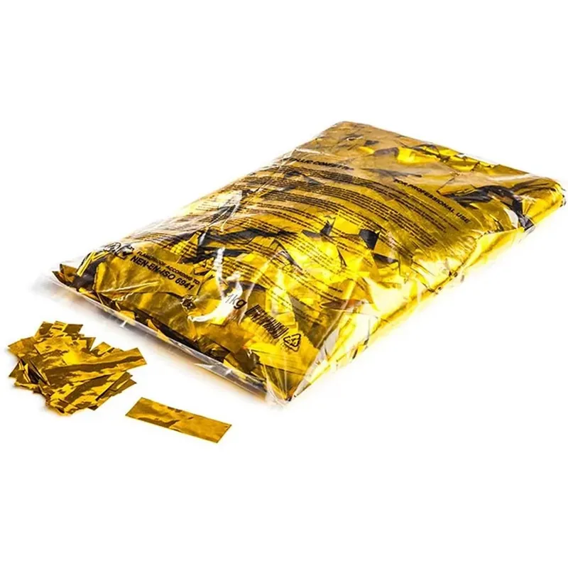 metal confetti rectangles 55 x 17 mm - Gold Prezzo Ridotto