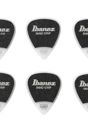 Quantità Limitata Ibanez PPA14MSG-WH Plektren 0,8mm Wizard 6 Stück Sand Grip White
