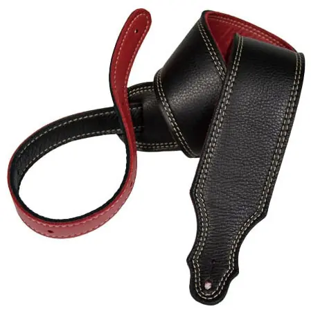 Franklin Strap Black/Red Reversible Leather/Natural Stich 2,5" Reso Gratuito