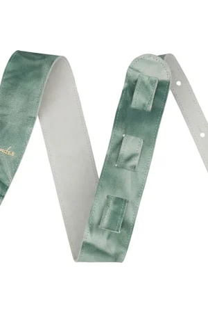 Vendita Finale Fender Tie Dye Leather Strap, Sage Green