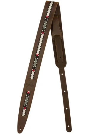 Fender Paramount Acoustic Leather Strap, Brown Spedito Oggi