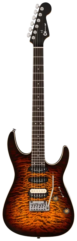 A Buon Prezzo Charvel Pro-Mod Plus Dinky DK24 HSS 2PT EB QM EB Amber Tiger Eye